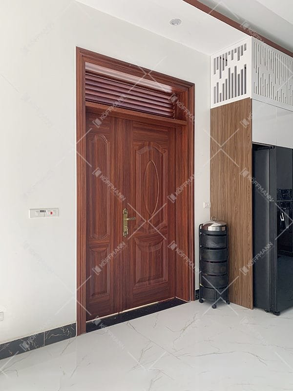 Cửa thép vân gỗ Koffmann KG-21.07.07A 2 cánh - Bến Tre