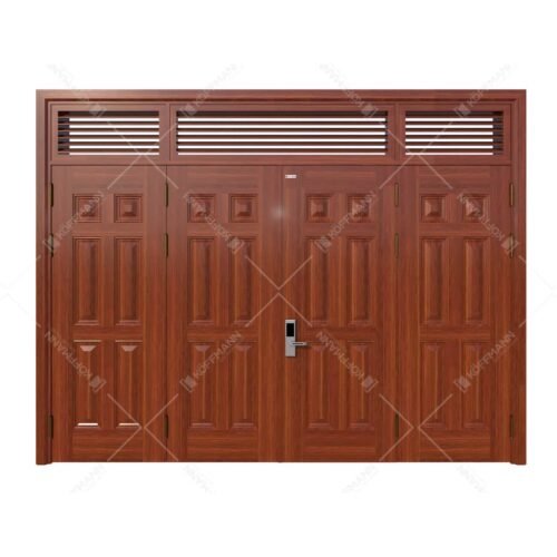 Cửa thép vân gỗ Koffmann KG-42.04.3NC 4 cánh tại Bến Tre - Mai Chương