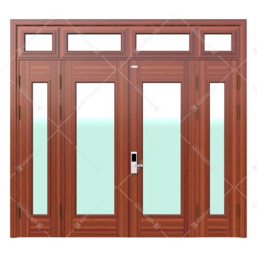 Cửa thép vân gỗ 4 cánh Koffmann KG-41.K.K-4TK - Mai Chương Bến Tre