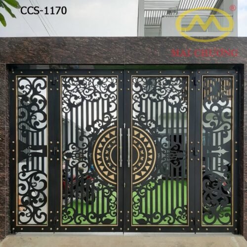 Cửa cổng sắt mỹ thuật CNC CCS-1170