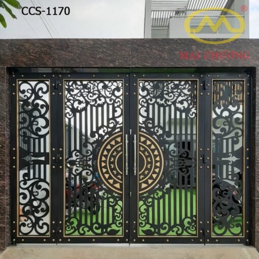 Cửa cổng sắt mỹ thuật CNC CCS-1170